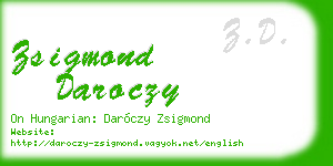 zsigmond daroczy business card