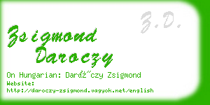 zsigmond daroczy business card